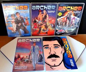 lot 74 image: ARCHER Seasons 1-5 (DVD, 10 Discs, 2010-2014)
