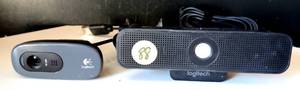 lot 88 image: PAIR OF LOGITECH PORTABLE CAMERAS AS SHOWN
