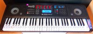 lot 107 image: RockJam RJ761 61 Key Electronic Interactive Teaching Keyboard - TESTEDWORKS $$