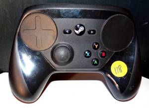 lot 118 image: STEAM Game Controller  Brand Valve Platform  Linux, Mac, Windows, SteamOS $$