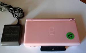 lot 157 image: WORKING NINTENDO DS LITE (PINK) WSUPERMARIO ADVANCE & BRAIN AGE2