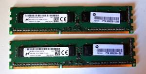 lot 161 image: PC3L 8GB 2RX8 - 2 PCS MAKES 16GB MEMORY