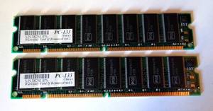 lot 163 image: TwinMOS PC133 128MB SDRCL3 X 2