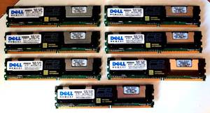 lot 165 image: 4 GB Dell Labeled DDR2 ECC Server Memory 99L0180-001 (X7  28GB TOTAL)