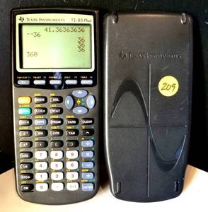 lot 209 image: Texas Instruments TI 83 Plus Graphics Calculator - TESTEDWORKING