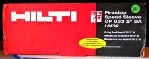 lot 221 image: HILTI FIRESTOP SLEEVE Speed Sleeve CP 653 2 BA #2008603 Fire Stop System - NEW IN BOX $$$