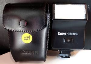 lot 224 image: Canon Speedlite 188A Flash Shoe Mount For Canon SLR & Case