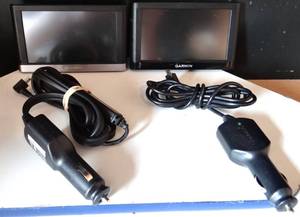 lot 236 image: LOT OF GARMIN GPS SYSTEMS W POWER CORDS - BOTH WORK