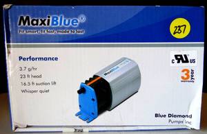 lot 237 image: MAXiBLUE Blue Diamond 230V 3.7GPH Condensate Removal Pump with Reservoir (X87-721) - NIB