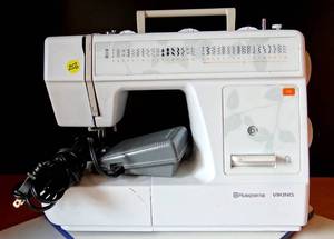 lot 256 image: BIG $$$ ITEM - Husqvarna Viking H CLASS E20 Sewing Machine wPedal