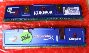 lot 266 image: Kingston Hyperx 4GB(2X2gb) KHX8500D2K24G Desktop RAM