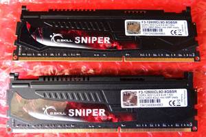 lot 219 image: G.SKILL F3-12800CL9D-8GBSR SNIPER 8GB (2 X 4GB) PC3-12800U DESKTOP RAM