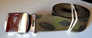 lot 282 image: BAPE Camo Belt with Stainless Buckle. CHECK COMPS $$$