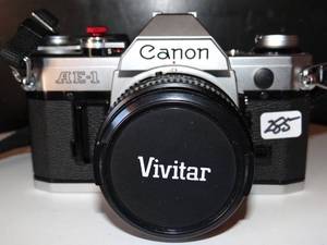 lot 285 image: BIG $$$ ITEM -Canon AE-1 Program 35mm Film Manual Camera w 50mm F1.8 Lens Excellent Condition