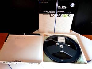 lot 313 image: TDK LX 3590B Vintage 7 Reel to Reel Professional Recording Tape (with Recordings - see pics)