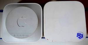 lot 333 image: PAIR Apple AirPort Express Wireless WiFi Router  Extender 2nd Gen A1392 (2X$)