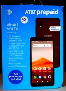 lot 351 image: NEWOPEN BOX - AT&T ACATEL VOLTA 16GB PREPAID CELLPHONE