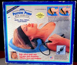 lot 358 image: POSTURE PUMP NECK EXERCISERSPINE TREATMENT - LIKE NEW IN ORIGINAL BOX $$$