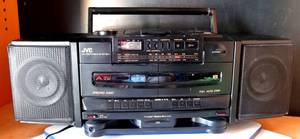 lot 365 image: JVC PC-X110 Portable System CD Player FM AM Dual Cassette TESTEDWORKS $$