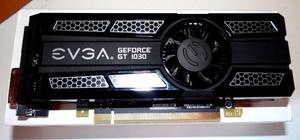 lot 213 image: EVGA GeForce GT 1030 SC, 02G-P4-6333-KR, 2GB GDDR5, Low Profile $$