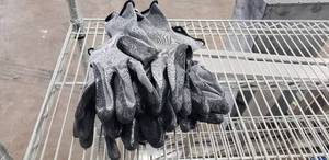 lot 106 image: Lot of 8 Pairs of Polyester Nitrile Coated Work Gloves