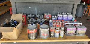 lot 124 image: Lot of Automotive Paint and Paint Supplies