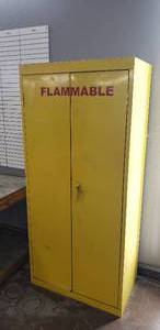 lot 207 image: Yellow Metal Cabinet