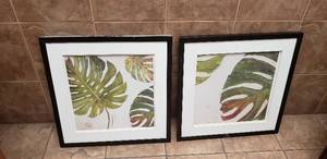 lot 237 image: Lot of 2 Framed Leaf Prints