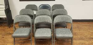 lot 257 image: Lot of 9 Folding Chairs