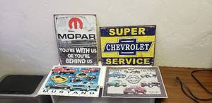 lot 292 image: Lot of 4 Automotive Wall Dcor