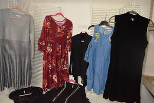 lot 227 image: Womens Clothes  Size L - Dresses and Tops