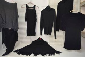 lot 234 image: Womens Clothes  Size L mostly Black Tops and Sweaters