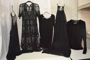 lot 243 image: Womens Clothes  Black Dresses, Different Sizes