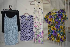 lot 247 image: Womens Clothes  Size LXL - Purple Flower Dresses and Tops and Skirt  Includes Ivanka Trump Dress