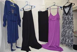 lot 253 image: Womens Clothes  Size XL - Dresses and Long Pleated Skirt