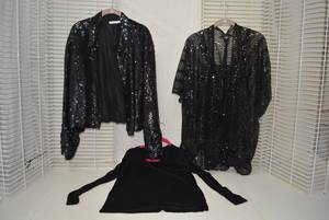 lot 255 image: Womens Clothes  Size XL - Black Sequin Jacket and More