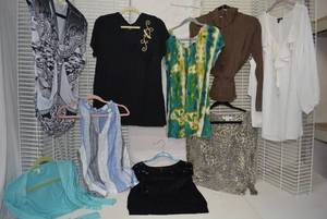 lot 268 image: Womens Clothes  Size L Tops as shown
