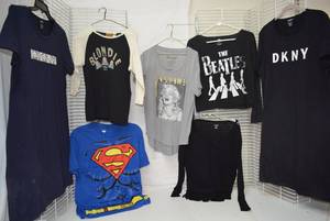 lot 278 image: Womens Clothes  All different Sizes - Fandom T-Shirts, DKNY Sleepshirts