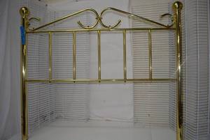 lot 179 image: Brass Full Size Headboard