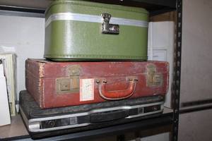 lot 25 image: Cosmetic Suitcase and 2 Vintage Briefcases