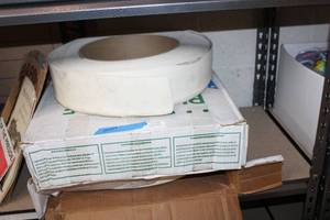 lot 30 image: 4 Rubber Floor Edging White 18 Coil (2 Boxes ) 2 full boxes 125ft 3rd box is 100ft aprox 90%