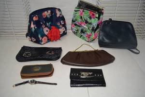 lot 136 image: Mustang Wallet, Guess Watch with Case, Small Clutches (including Chesneau Leather Purse) and Cosmetic Bags