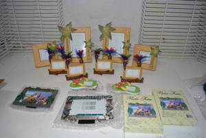 lot 131 image: Tropical and Pewter Picture Frames