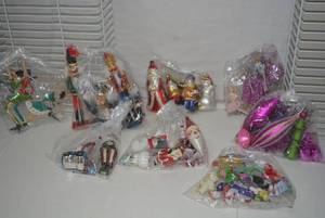 lot 124 image: Christmas ornaments as shown