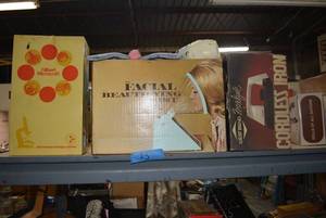 lot 83 image: Vintage Facial Misting Machine, Cordless Iron and Microscope