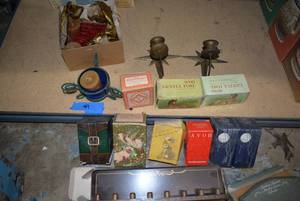 lot 99 image: Avon Colognes, Spoon Holder, Votive Candle Holder