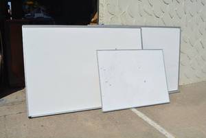 lot 375 image: Set of 5 White Boards - Different Sizes (Largest is 4Ft x 8 Ft.)