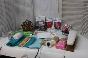 lot 396 image: Misc. Craft Lot, Sleeve Ironing Board, Swiffer Duster