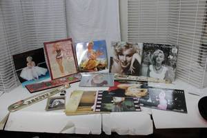 lot 403 image: Marilyn Monroe Calendars, Snack Bar Sign, Safety Pin Wall Hangers