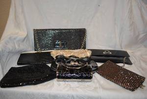 lot 411 image: Purses Evening Clutches - Includes Bijoux Terner Gold, Beijo